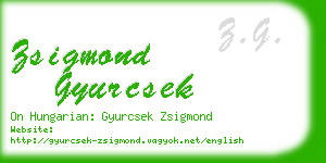 zsigmond gyurcsek business card